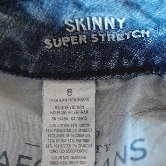 AMERICAN ESGLE OUTFITTERS WOMENS SIZE  8 SKINNY SUPER STRECH JEANS - Picture 6 of 8